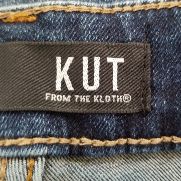 Kut from the Kloth Frayed Hem Bermuda Jean Shorts Size 10 - Picture 10 of 14